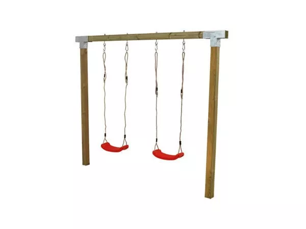 Cubic Schaukel mit roten Schaukeln Cubic Schaukel mit roten Schaukeln